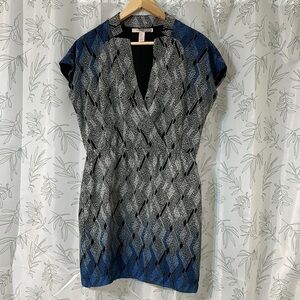 Forever 21-Blue Dress Knee-Length Cap Sleeve EUC